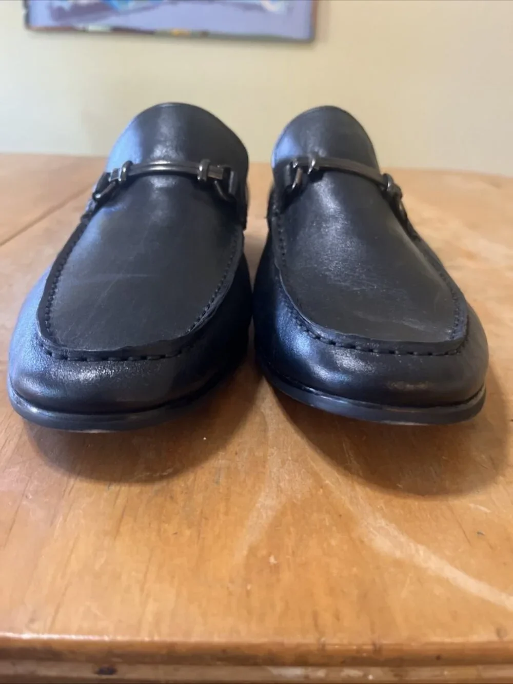 Kenneth Cole Arlie mens Slip On Black Leather Bit Loafer mens 12M Cushioned Exce